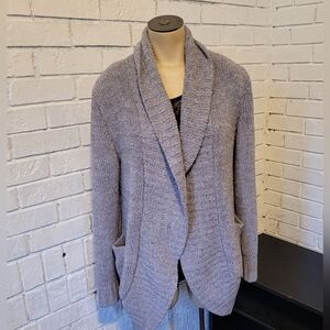 Cozy Luxury Lounge Cardigan - Light Grey (Size S/M)